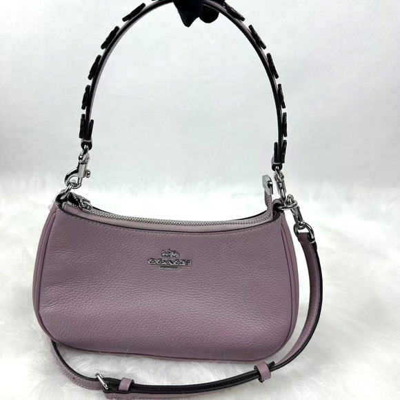 Coach Handbags - Coach Teri Shoulder Bag Crossbody with Floral Applique Leather CAL57 Lilac NWT